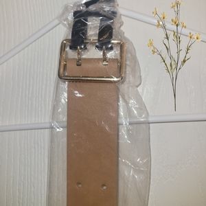 XL Express cognac wide double prong military belt